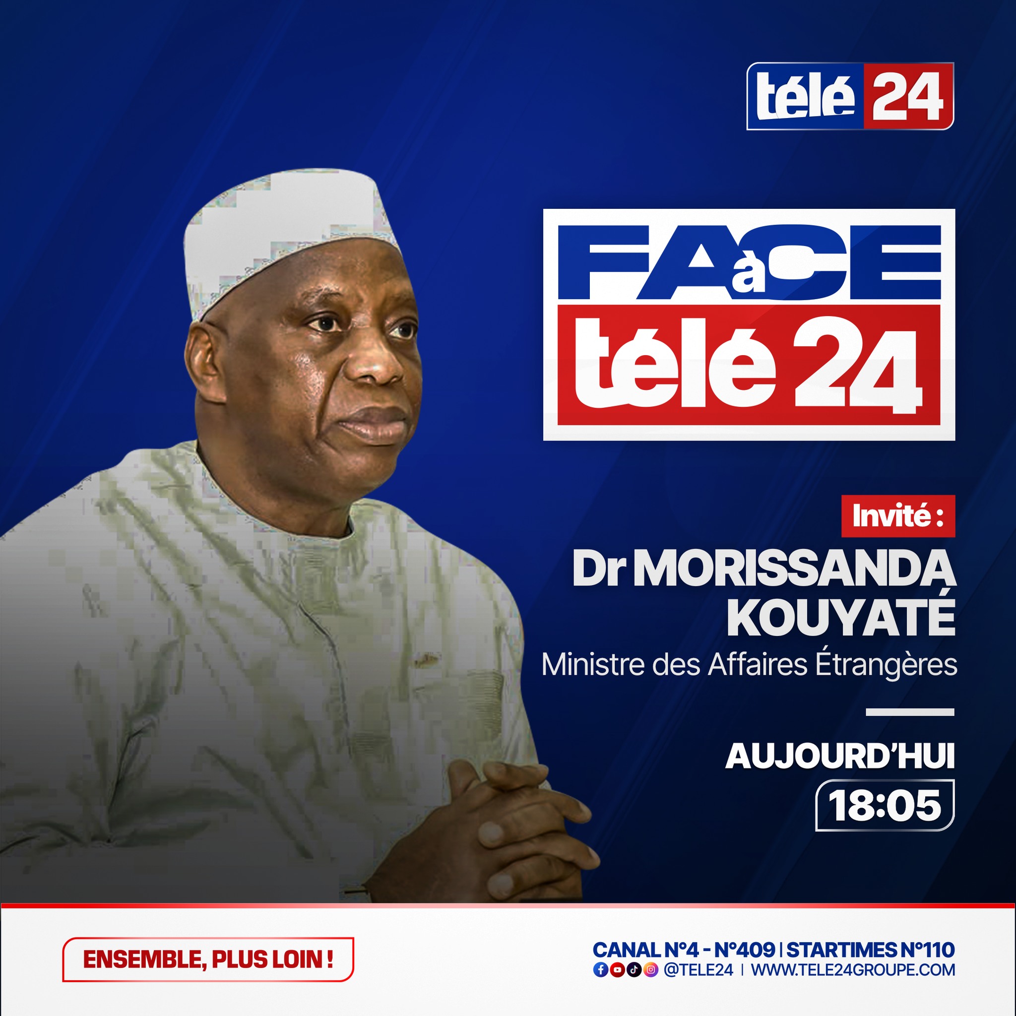 Télé 24 - Au compte du deuxième numéro de Face à Télé 24,... | Facebook