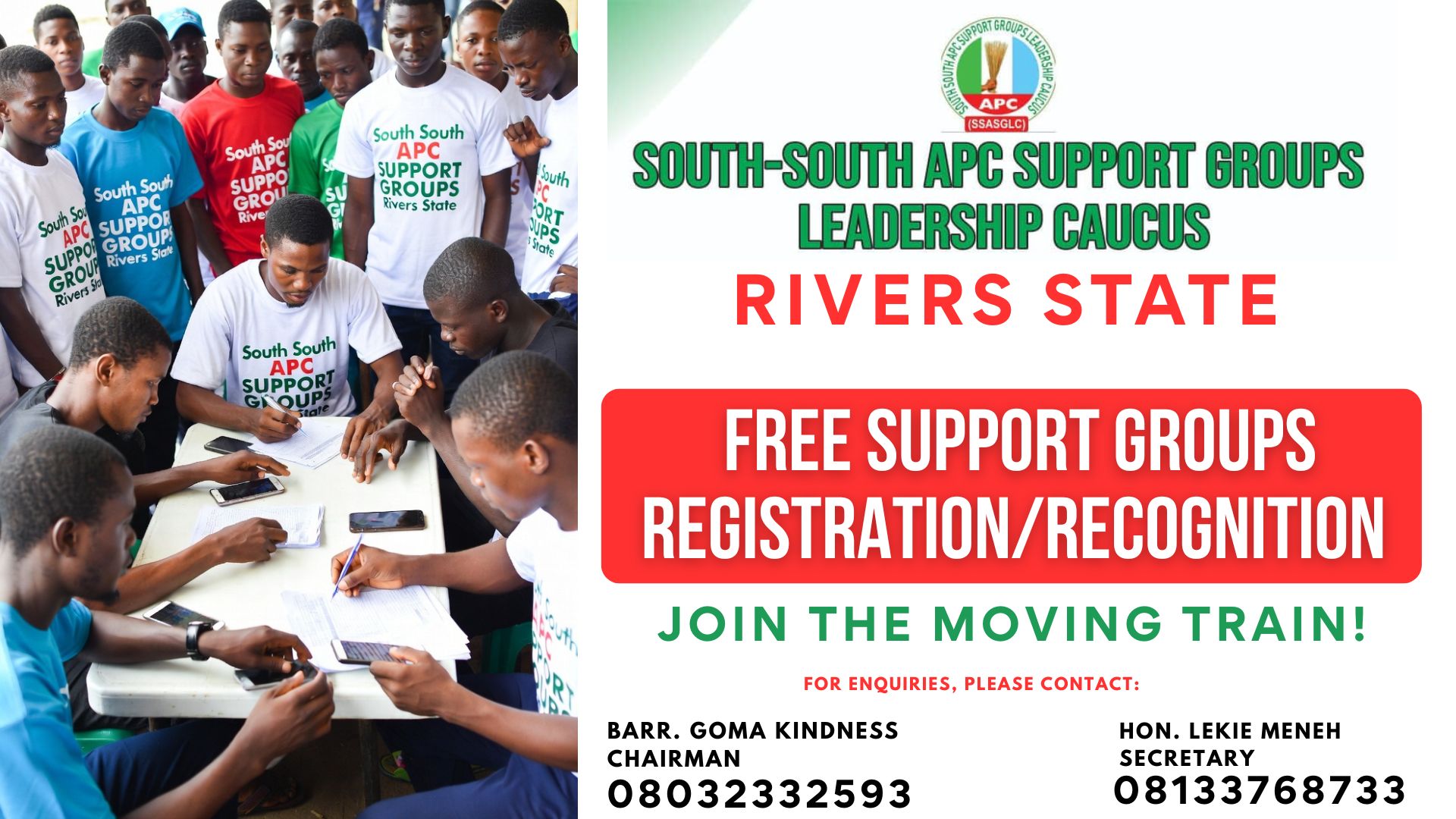 South South APC Support Groups Cacus Rivers State