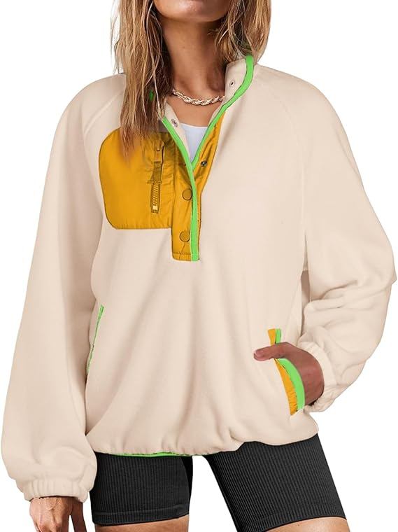 Women's Fluffy Button-Down Fleece Jacket - Warm Plush Pajama Top & Loungewear