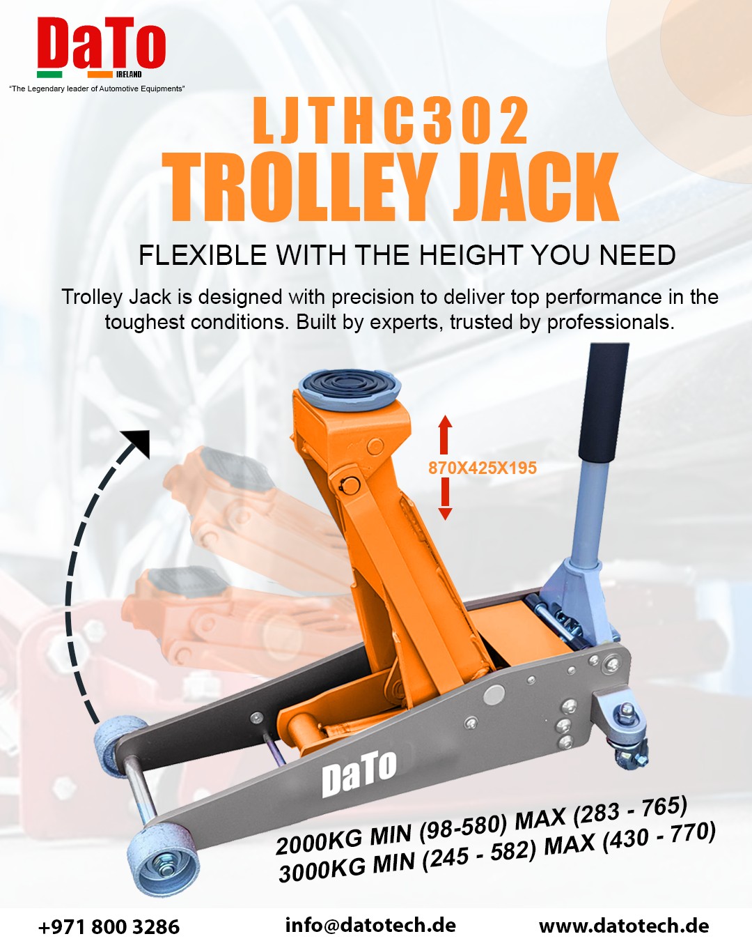 DaTo - Experience precision and power with the Equipment Trolley Jack ...