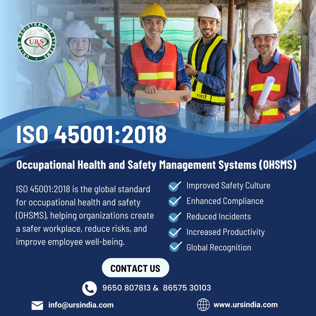 URS- - ISO 45001 is designed to prevent work-related injury and ill ...