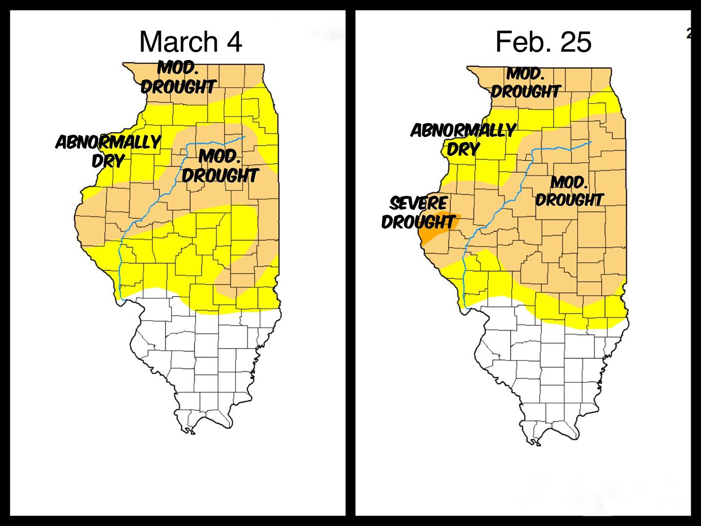 Mike - Drought conditions worsened in Illinois and Indiana this week. I ...
