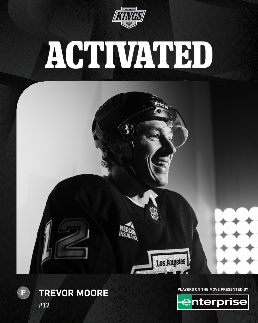 LA Kings - Moorezy 🔙 We've activated F Trevor Moore from... | Facebook