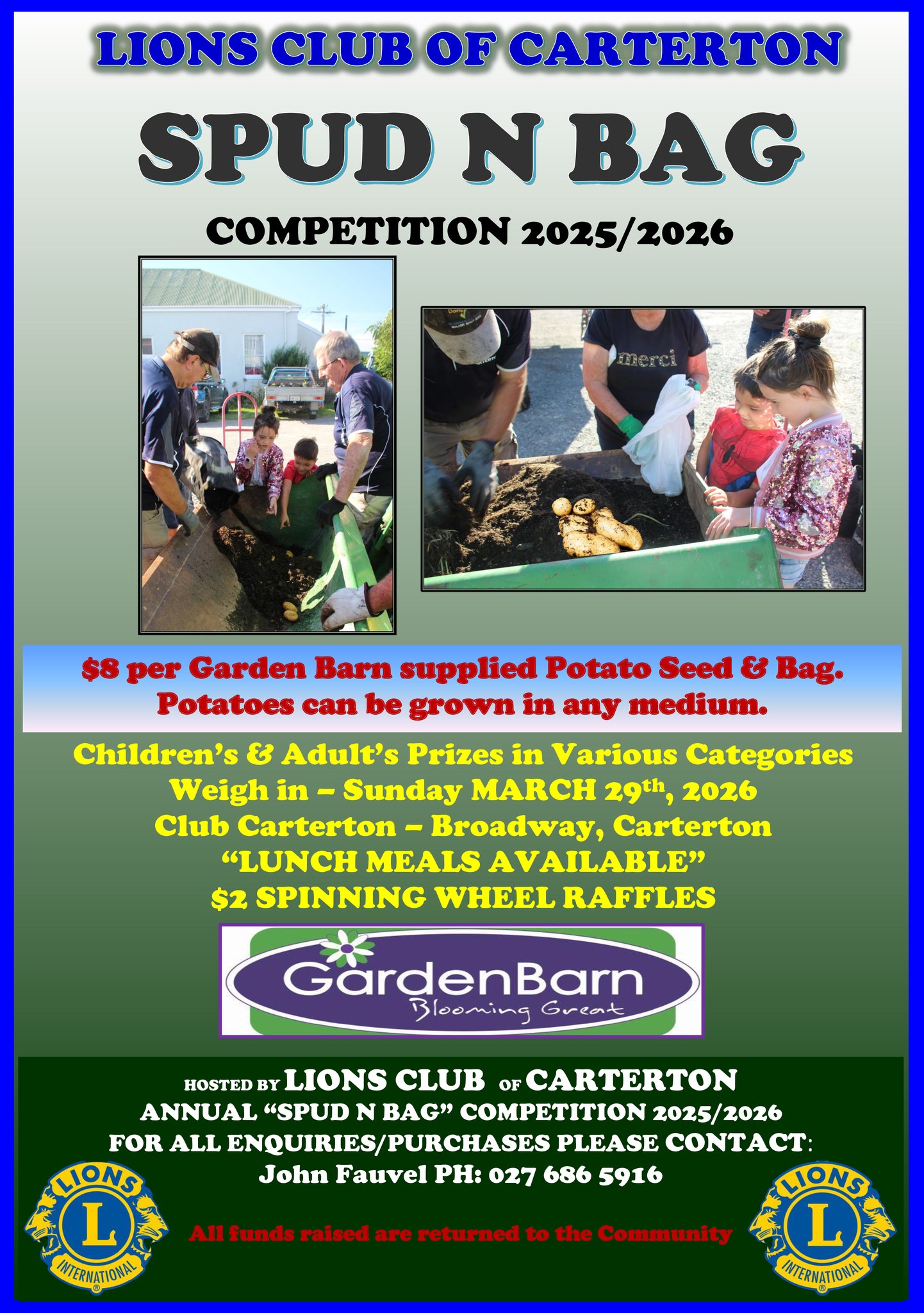 Lions - The Clubs annual Spud n Bag competition is getting underway ...