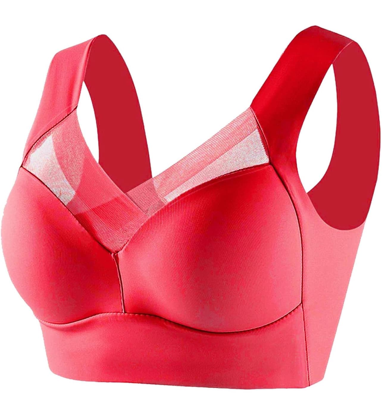 Soutien-gorge Push-up Sans Couture Anti-affaissement, Sans Armature, Poitrine Respirante, Soutien-gorge Modelant à Larges Bretelles Femme Brassière Dentelle Col En V Profond Classiques Bralette