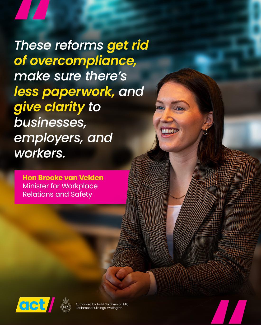 Brooke - Today I announced changes to health and safety rules, carving ...