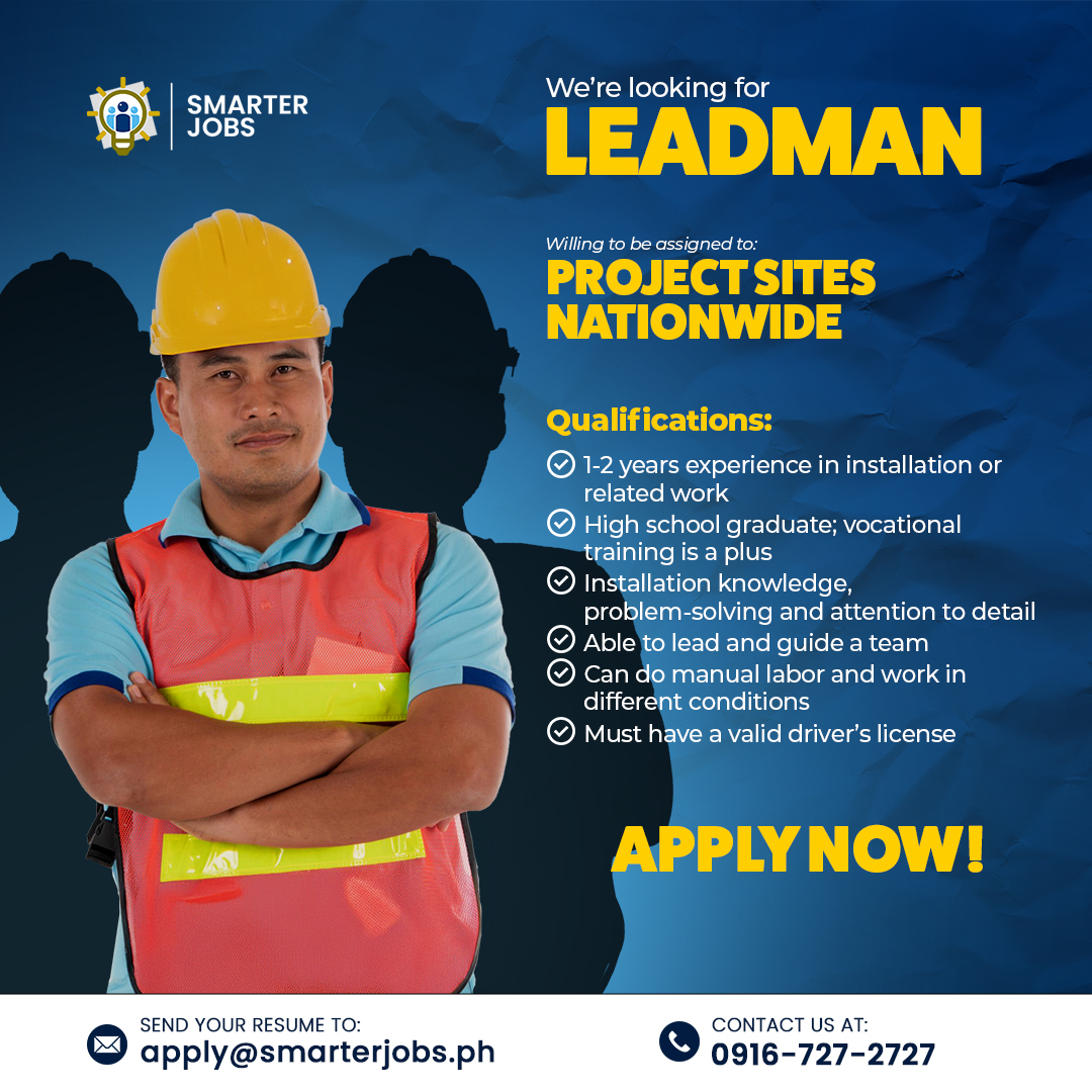 Smarter-Job - 🚨 LEADMAN WANTED! 🚨 Step up to a leadership... | Facebook