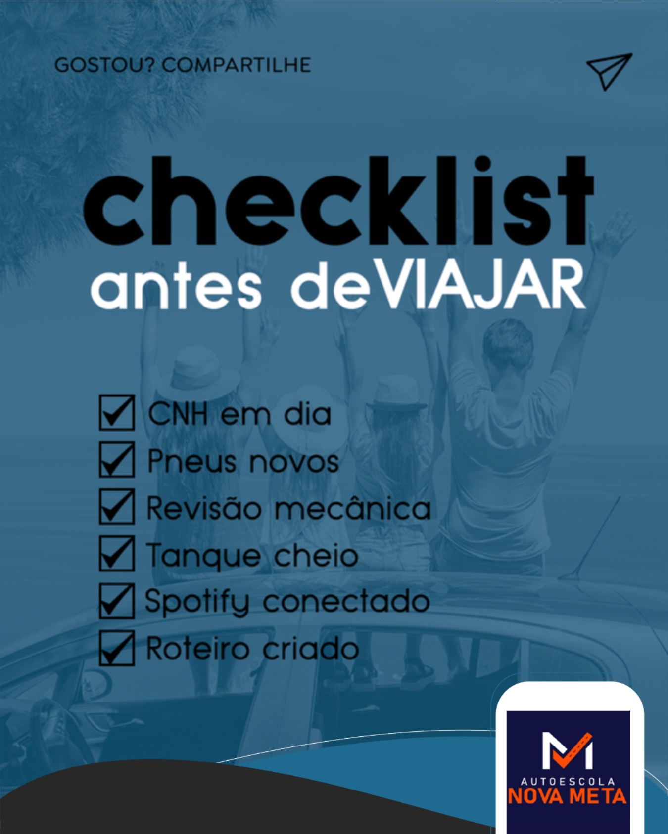Autoescola - 🔹 Checklist antes de viajar: CNH em dia Pneus novos ...