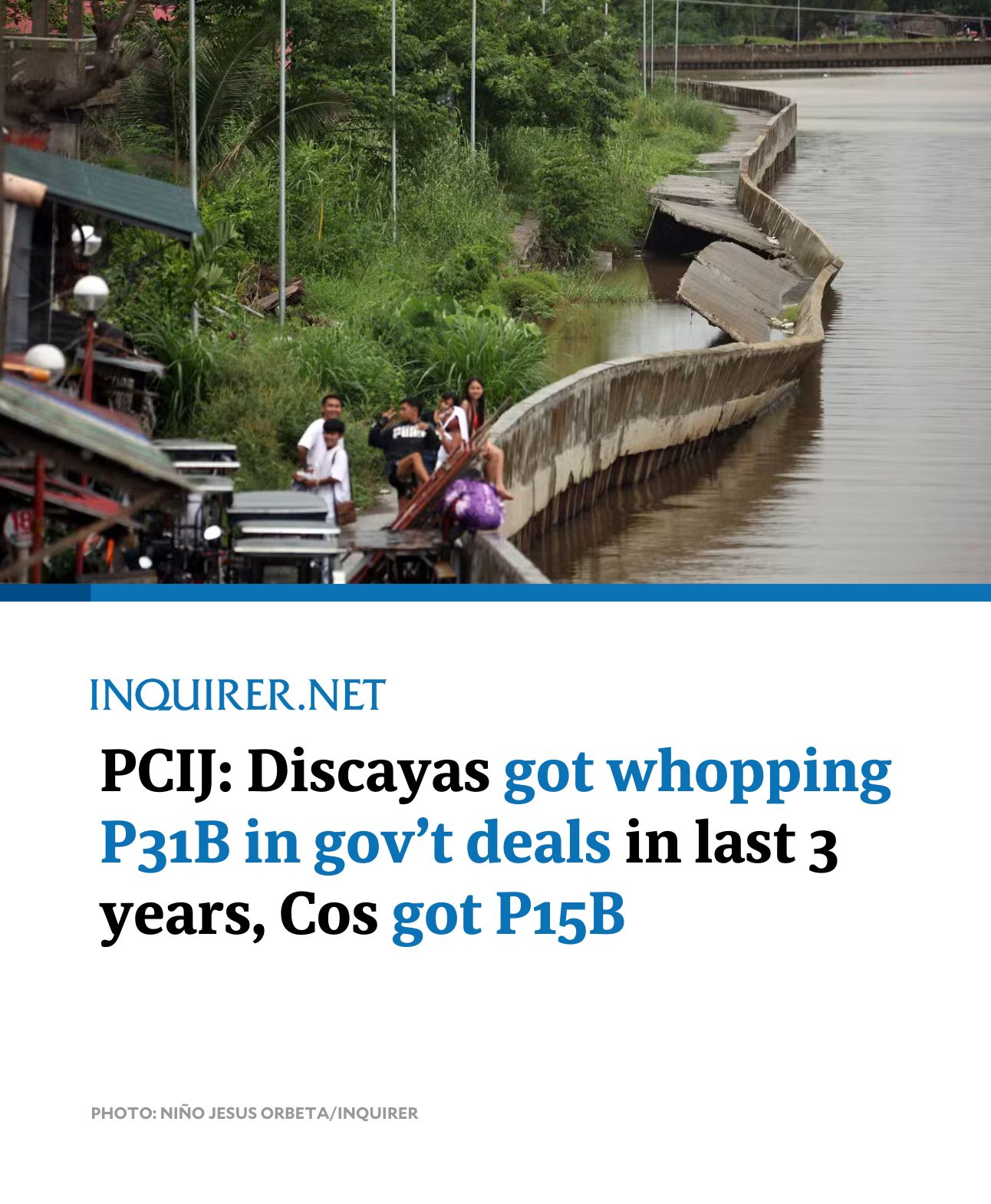 INQUIRER.net - 31 BILLION PESOS 💸 Contractors of government flood ...