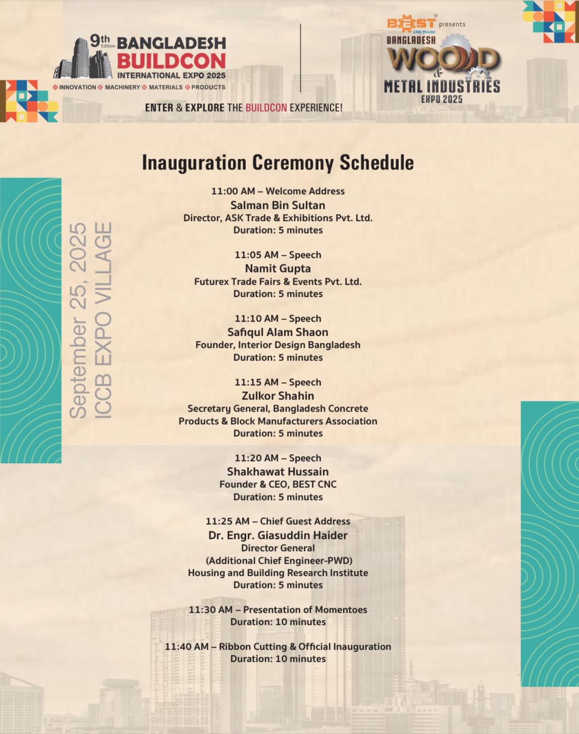 Bangladesh - 📅 We’re all set for the Inauguration Ceremony of the 9th ...