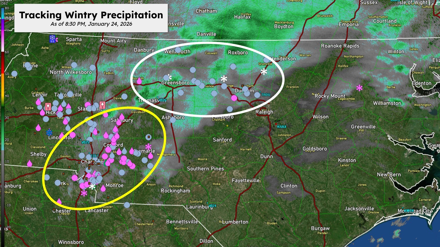 ️8:30 PM Wintry... - US National Weather Service Raleigh NC | Facebook