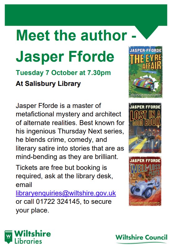Chippenham - Salisbury Library is thrilled to be welcoming author ...