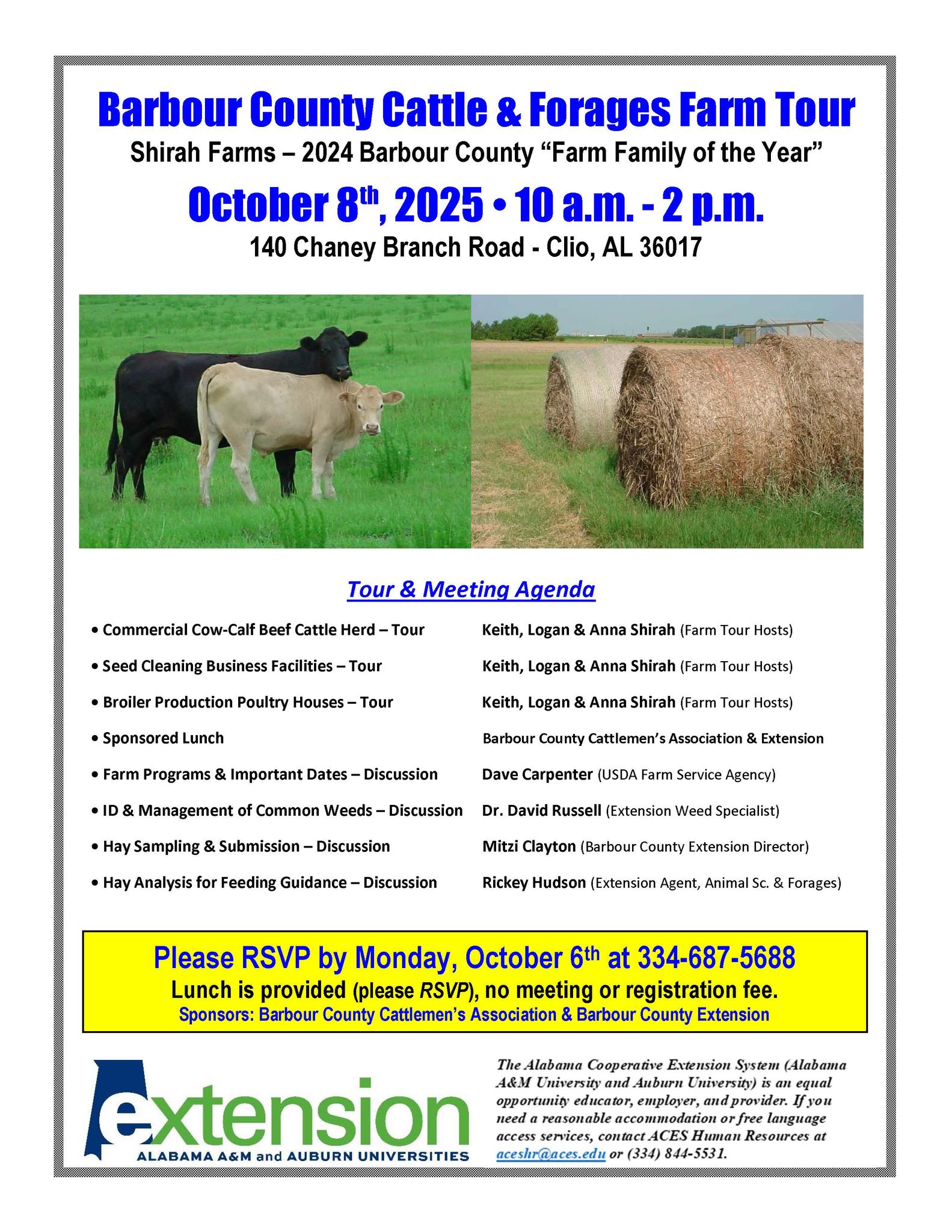 Barbour - 🐄🐔🌱Barbour County Cattle & Forages Farm Tour: October 8th, 10 ...