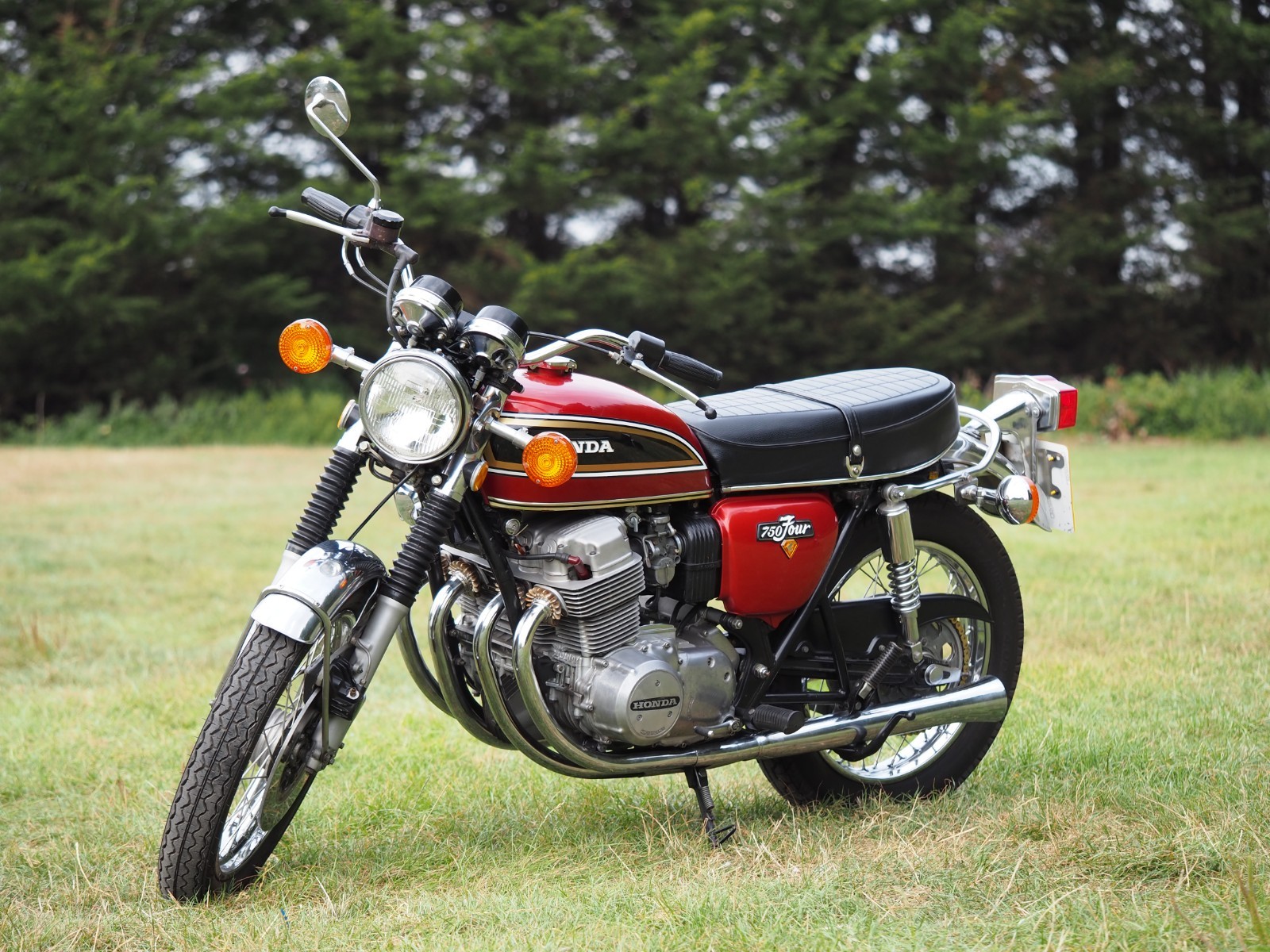 1975 Honda CB750 K5 in flake apricot red for sale