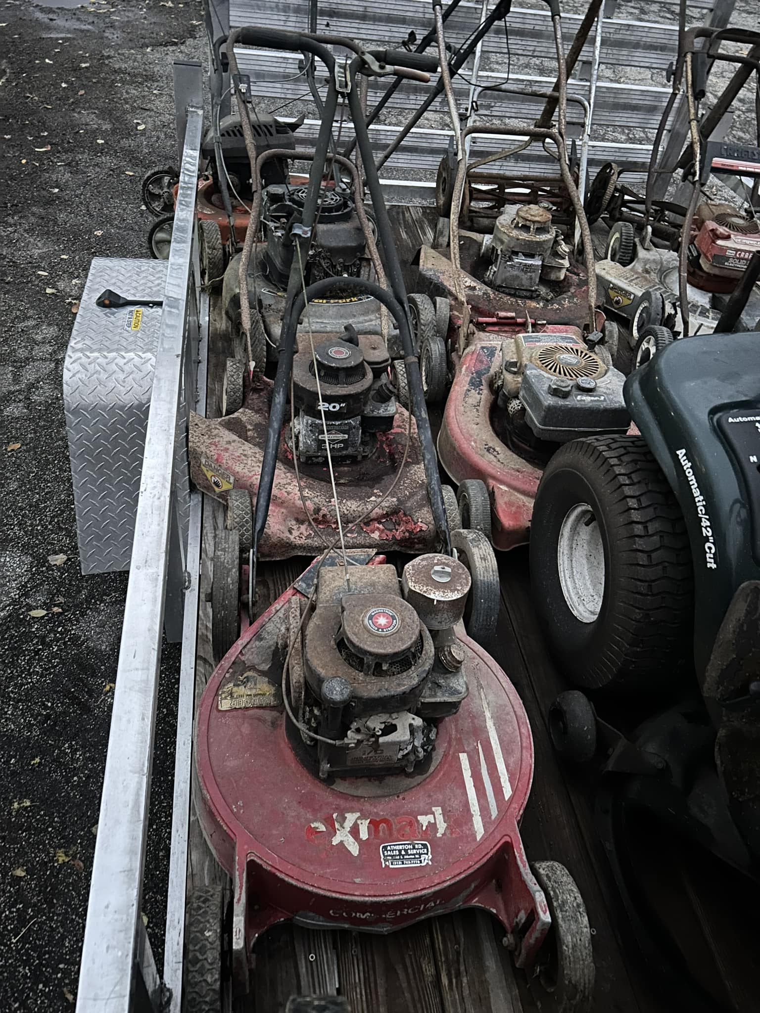 Exmark commercial push mower replaced with electric