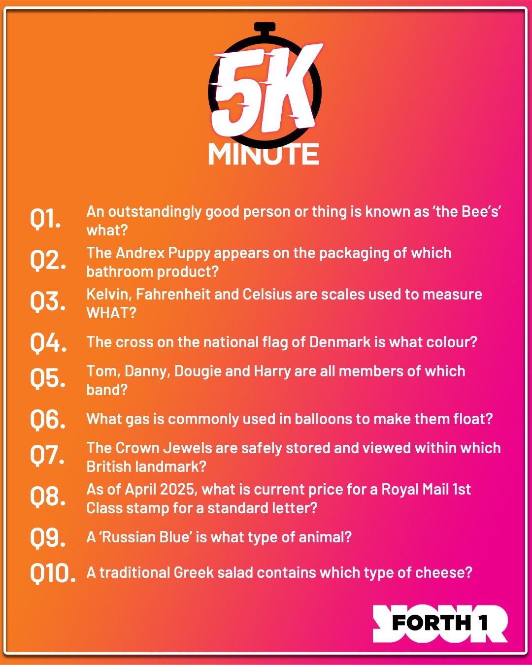 Forth 1 - 💰 5/10 for Rachel on the £5K Minute 👏🏼 Answers... | Facebook