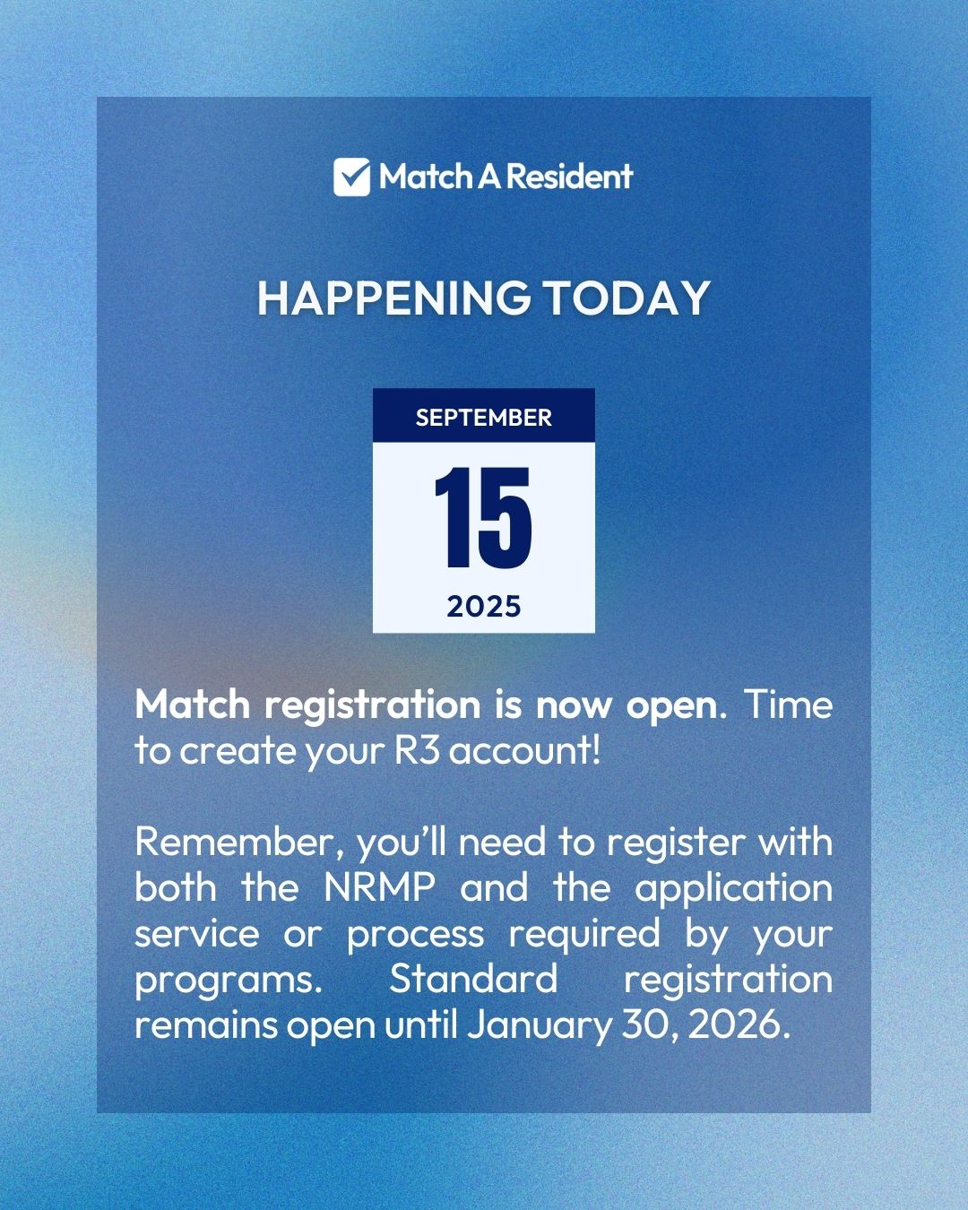 📢 Happening Today: Match Registration... - Match A Resident | Facebook