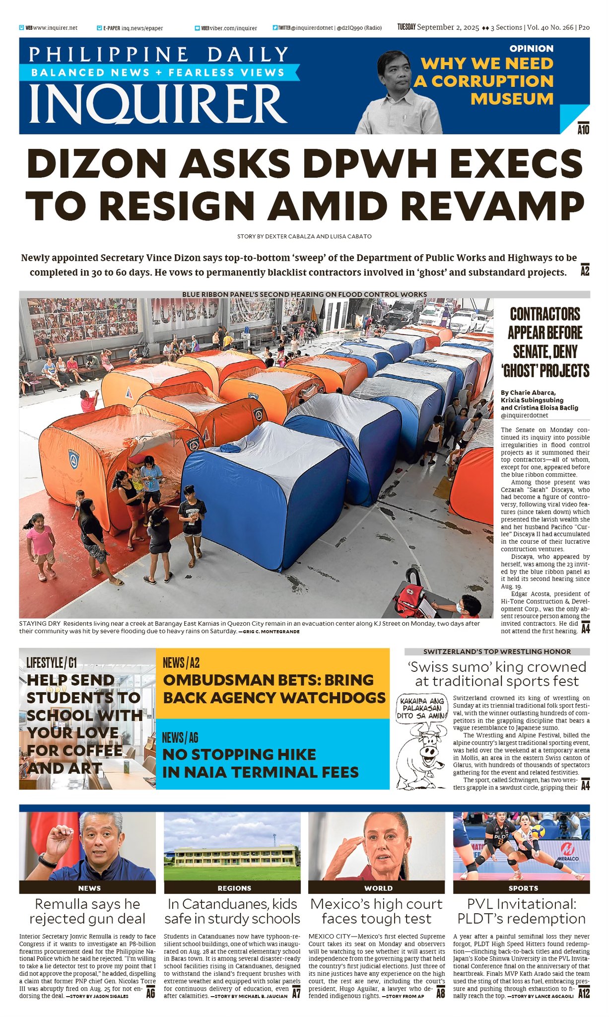 INQUIRER.net - Today's Inquirer front page (September 2,... | Facebook