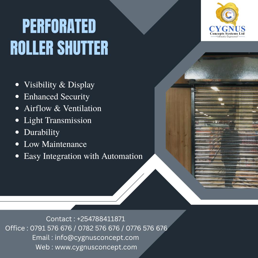 Cygnus - Perforated roller shutters provide high security with enhanced ...