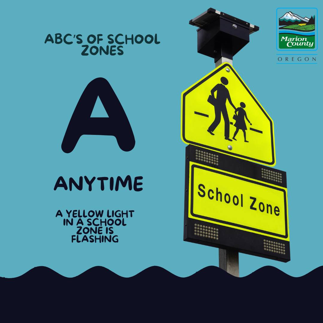 Marion - Welcome to the A-B-C's of school zones! We slow down in school ...
