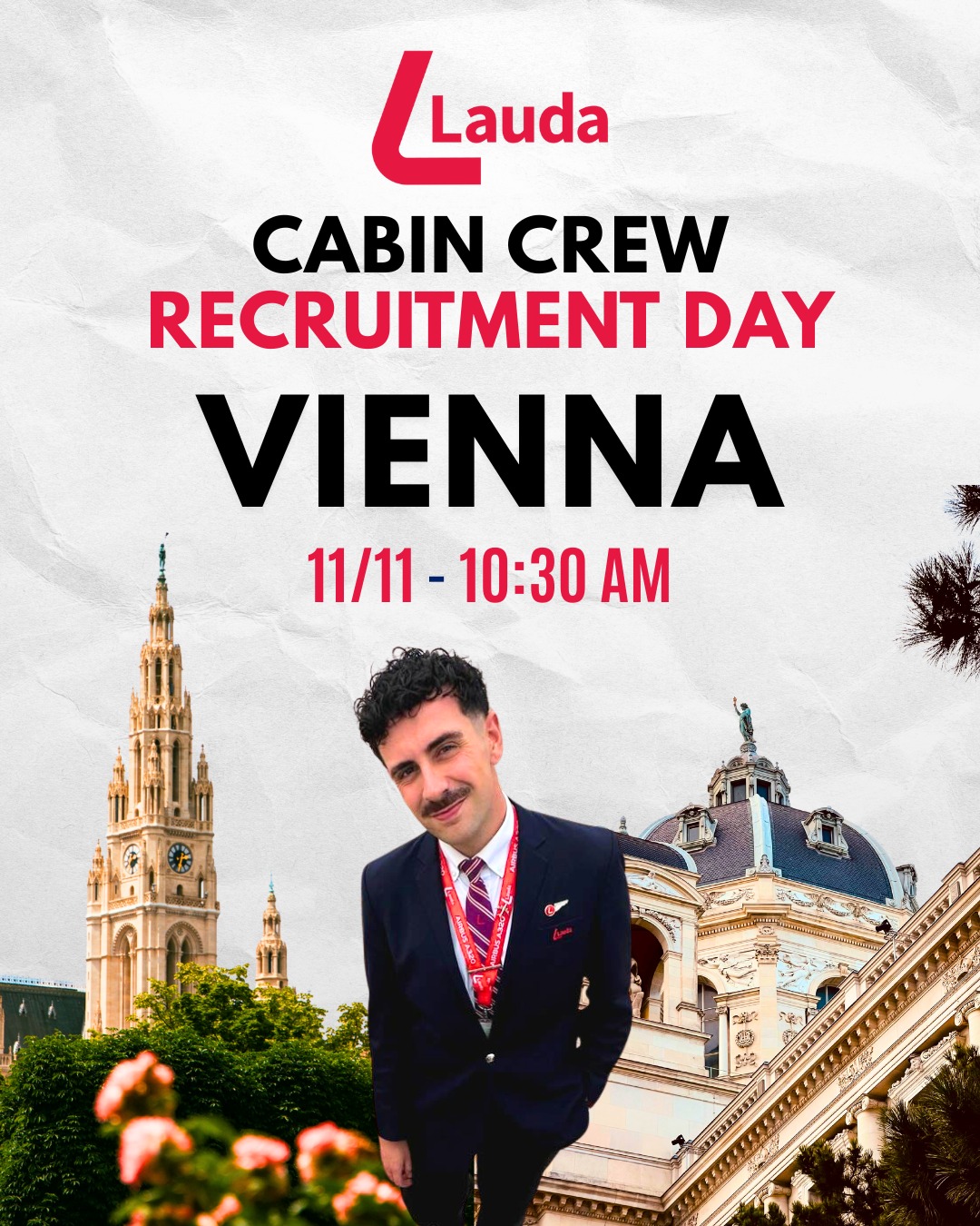 Crewlink - ️ Lauda is calling, Vienna! Join our Cabin Crew Recruitment ...