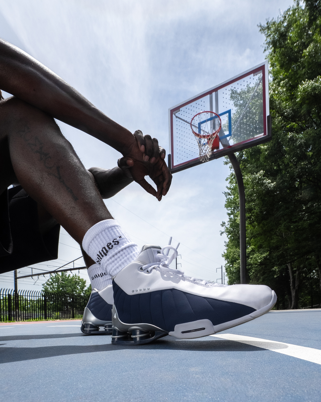 Somewhere between the clouds and the rim. The Nike Shox BB4 Retro