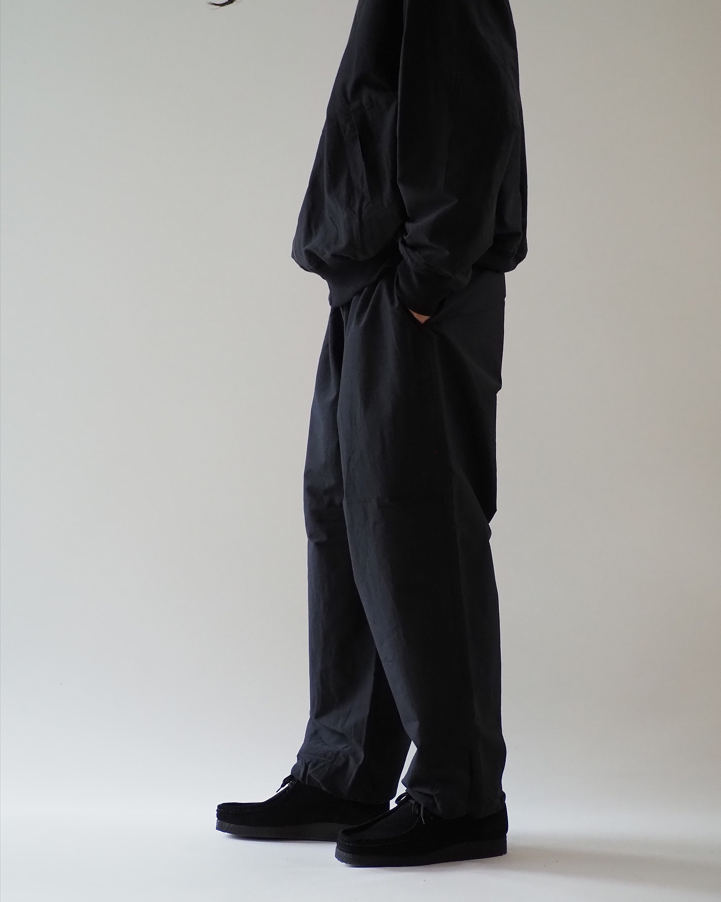 COMOLI B01-06014 リバーシブル パンツ color:BLACK size:2 price