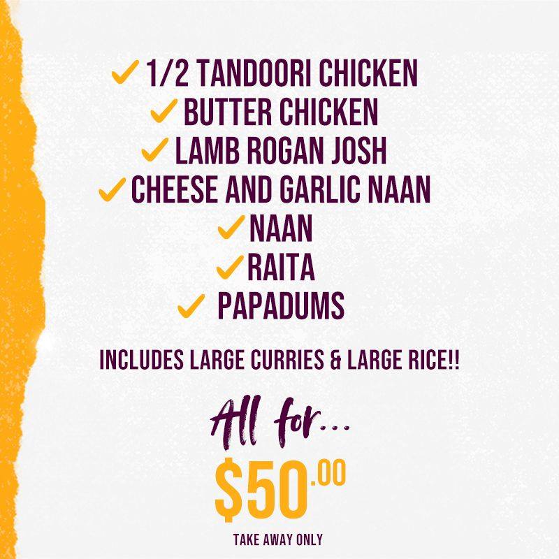 Bombay Bliss - Bombay Bliss Christmas Special - • 1/2 Tandoori Chicken ...