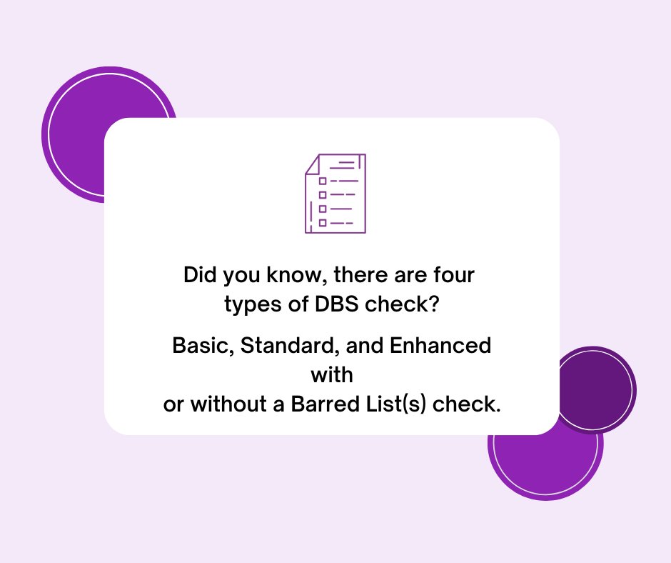 Disclosure - There are 4 types of DBS check: Basic, Standard, and ...