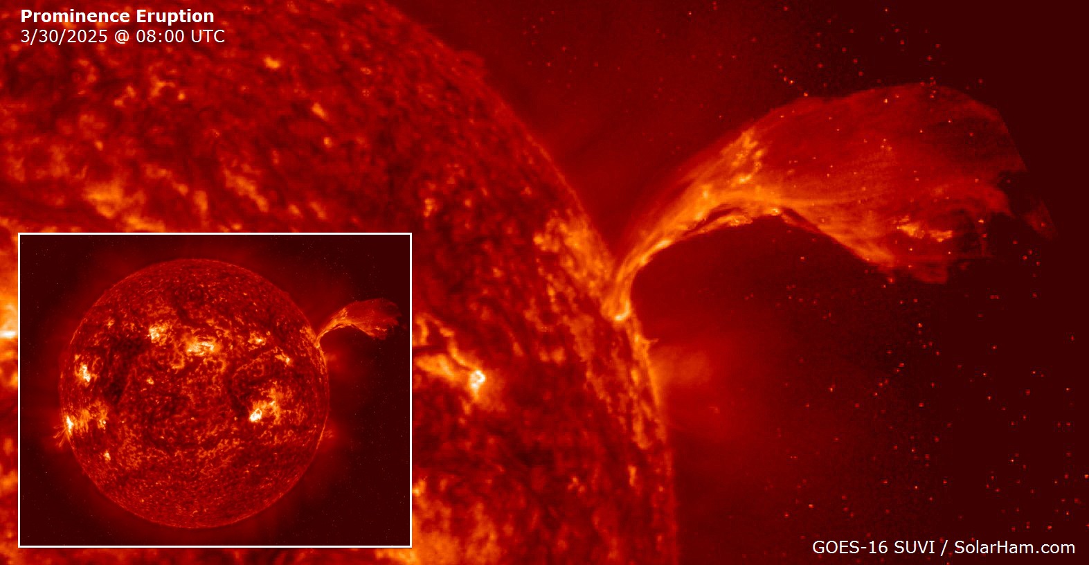 A prominence located towards... - Space Weather by SolarHam | Facebook