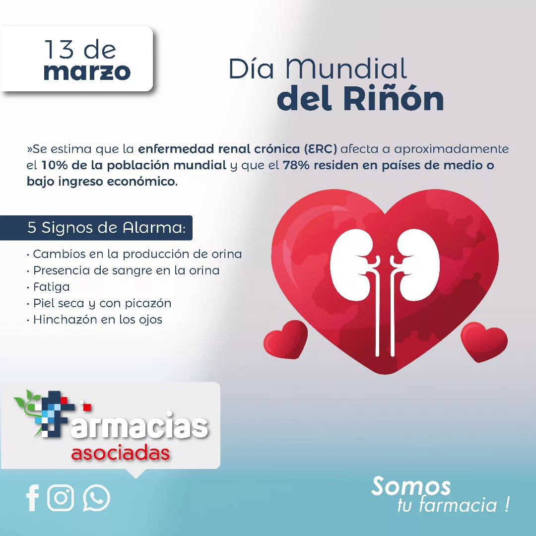 Farmacias - 🔴En el Día Mundial del Riñón recordamos algunos síntomas de ...