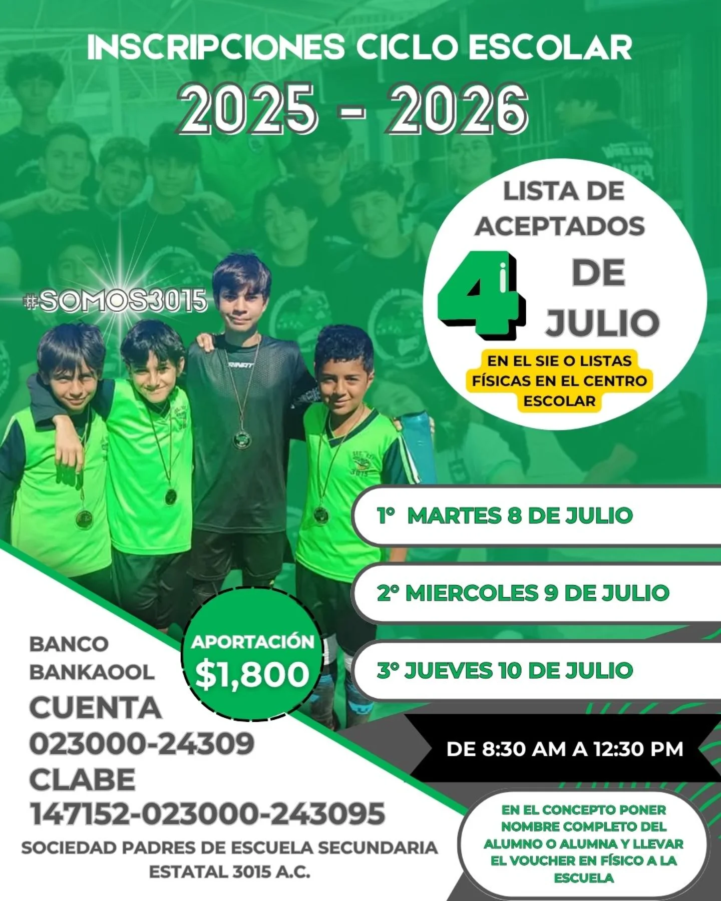 🏫 Te compartimos la información... - Secundaria Estatal 3015 | Facebook