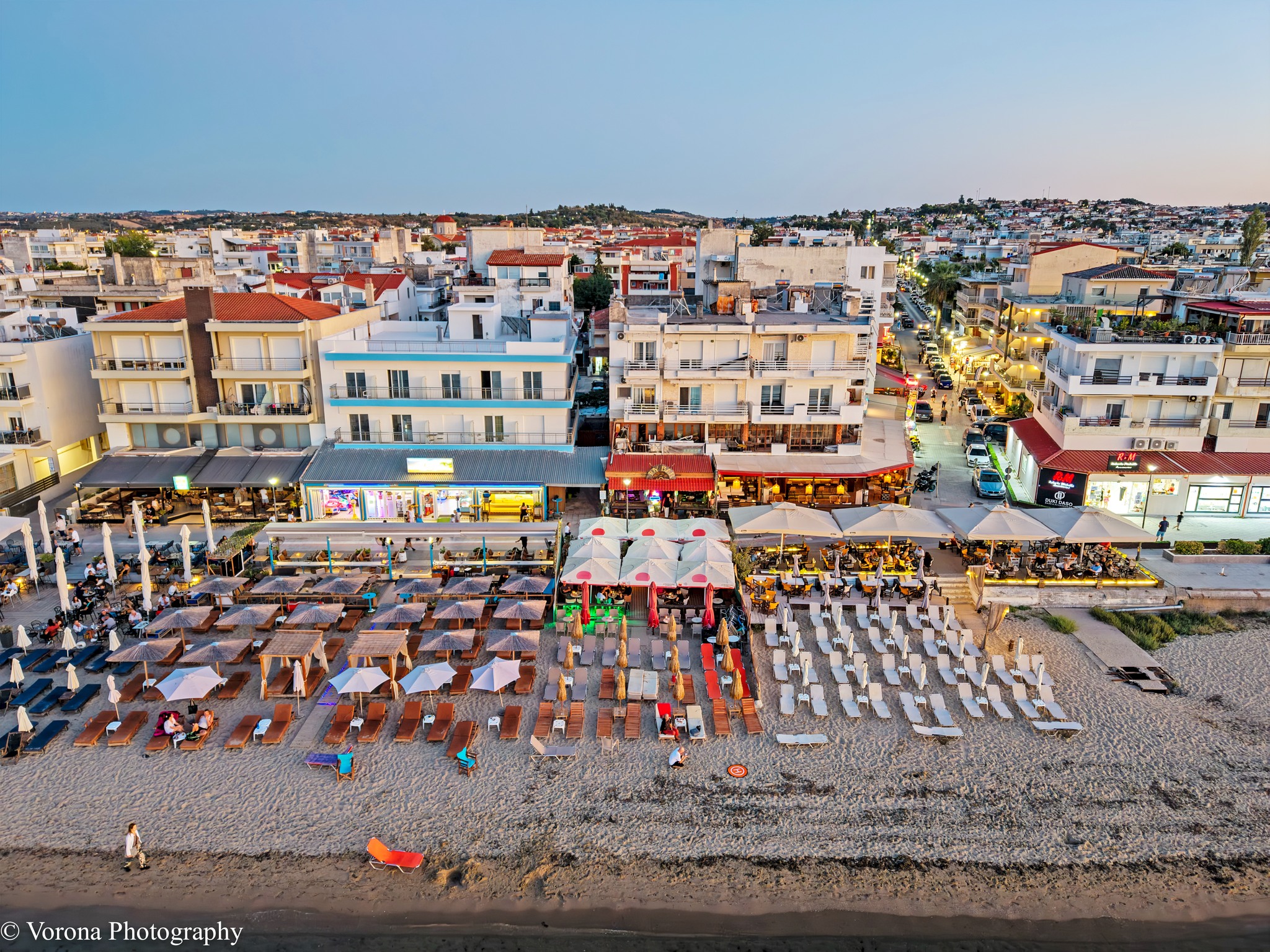 Visit - Peraia evening lights Photo: Vorona Photography #visitperaia # ...