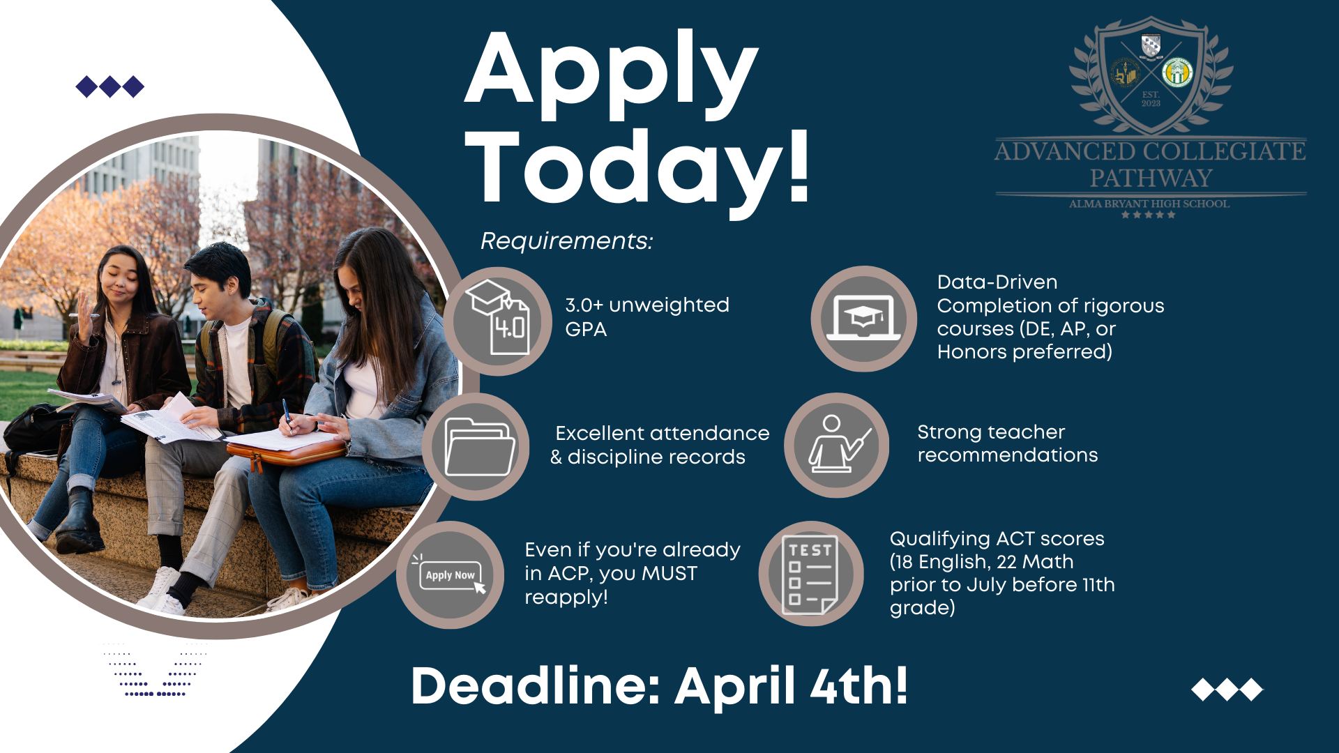 Alma - We are now accepting applications for students interested in the ...