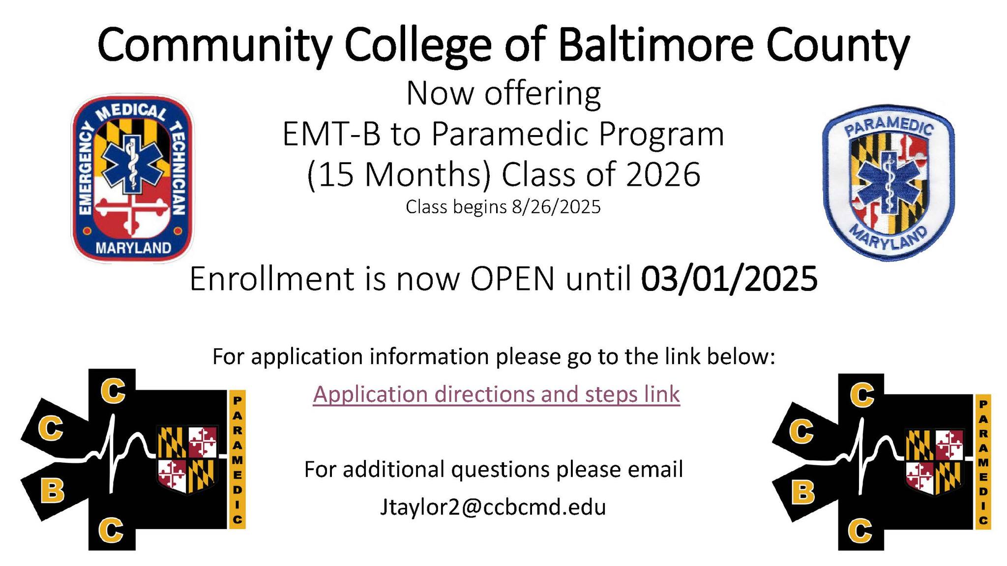 The Community College of Baltimore County Paramedic Program | Rosedale MD