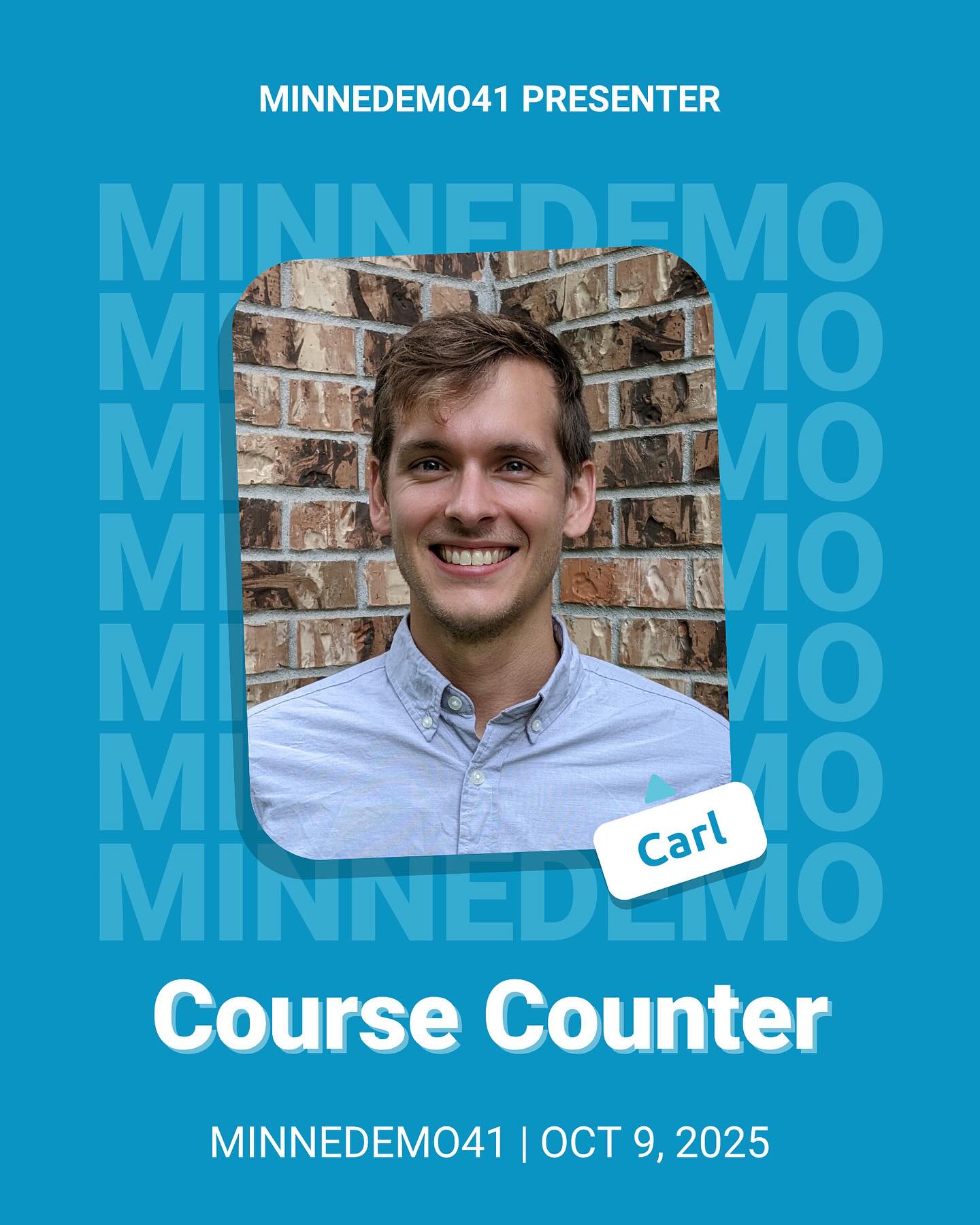 Minnestar - 👋 Meet Carl Wills, presenting Course Counter... | Facebook