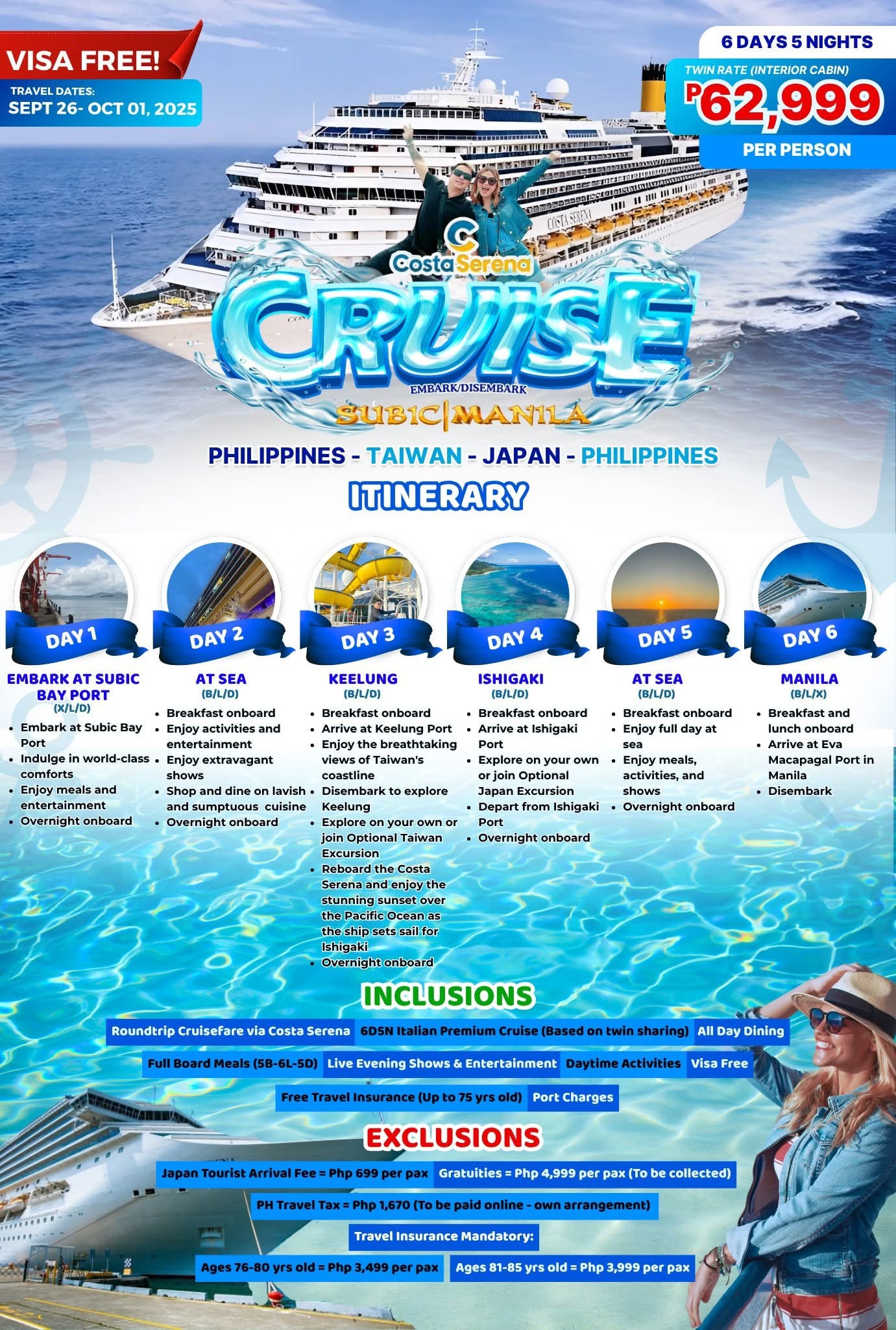 Cebu - 🌊 𝐆𝐫𝐨𝐮𝐩 𝐠𝐨𝐚𝐥𝐬 = 𝐂𝐫𝐮𝐢𝐬𝐞 𝐠𝐨𝐚𝐥𝐬 𝐟𝐫𝐨𝐦 𝐚𝐬 𝐥𝐨𝐰 𝐚𝐬 ₱𝟔𝟐,𝟗𝟗𝟗! 6 Days of ...