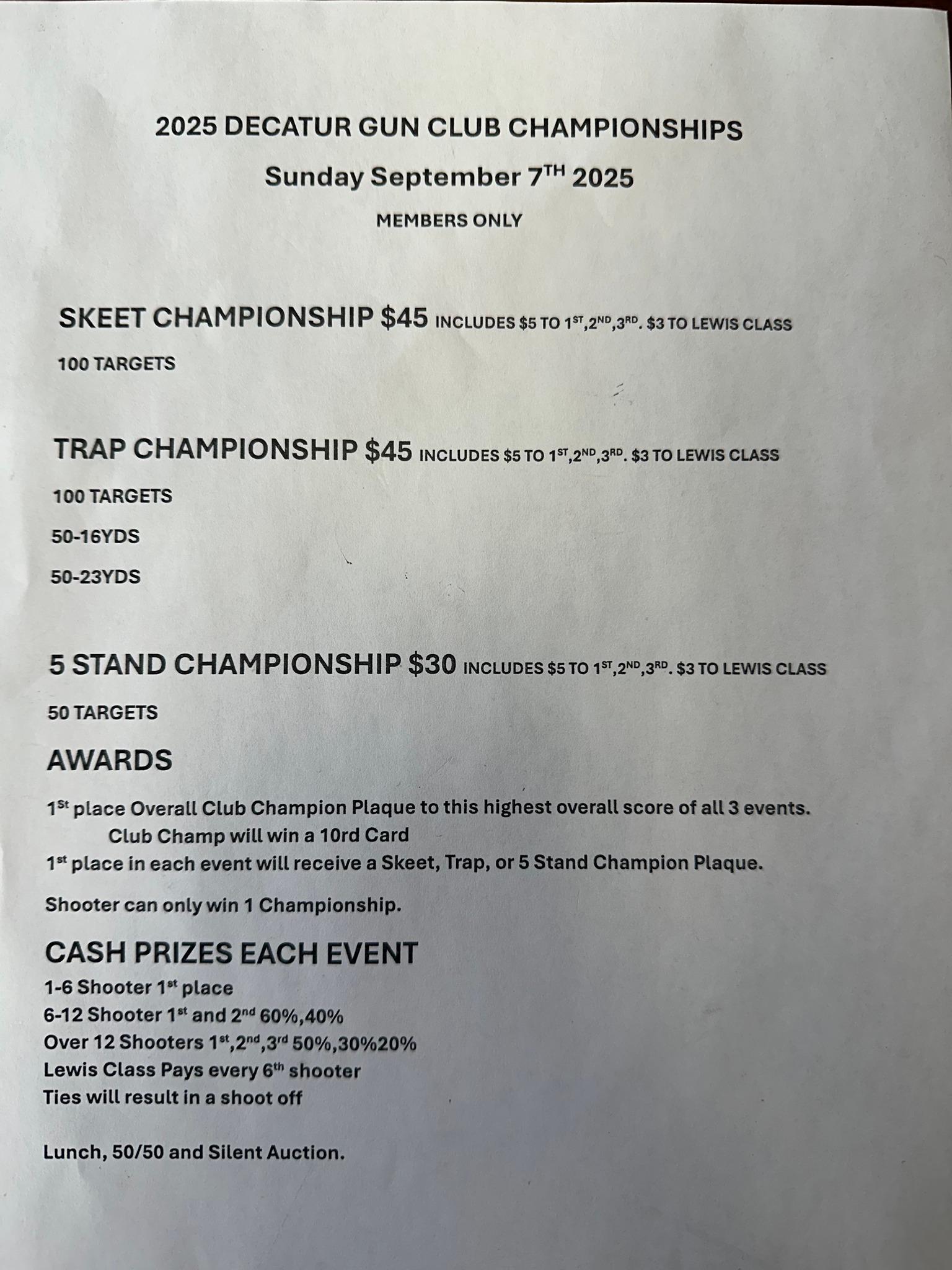 Sunday Funday at the club! Donations... - Decatur Gun Club | Facebook