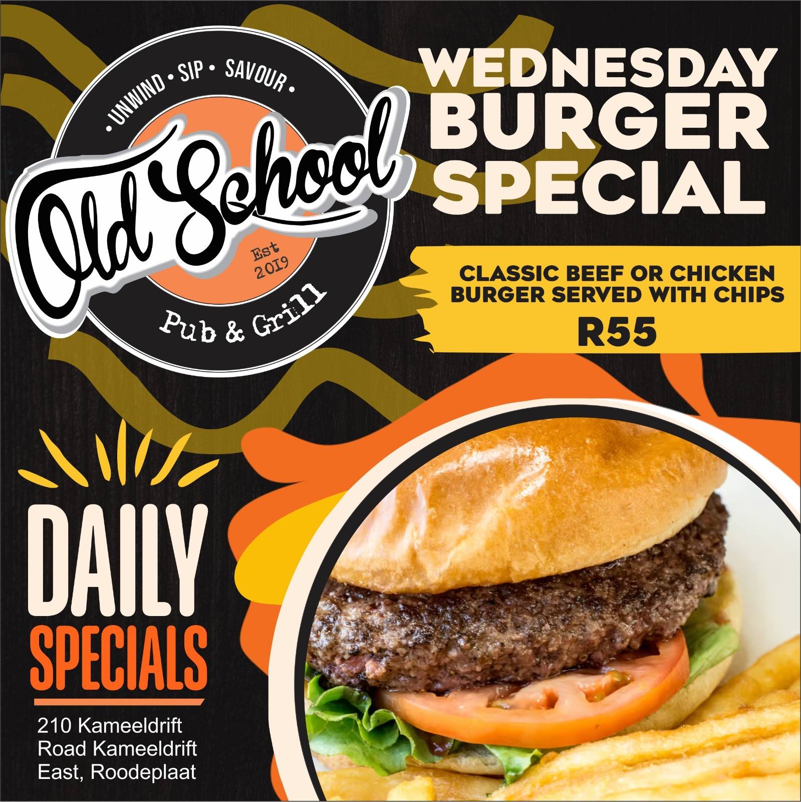 🍔 Wednesday Burger Special –... - Old School Pub And Grill | Facebook