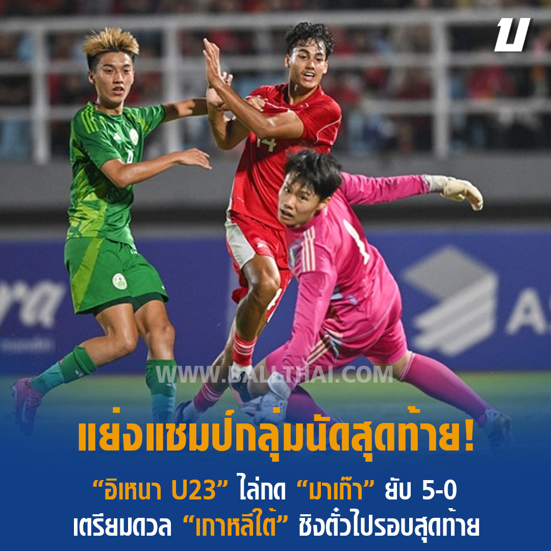 บอลไทย - “ทีมชาติอินโดนีเซีย U23” เก็บชัยนัดแรกด้วยการอัด... | Facebook