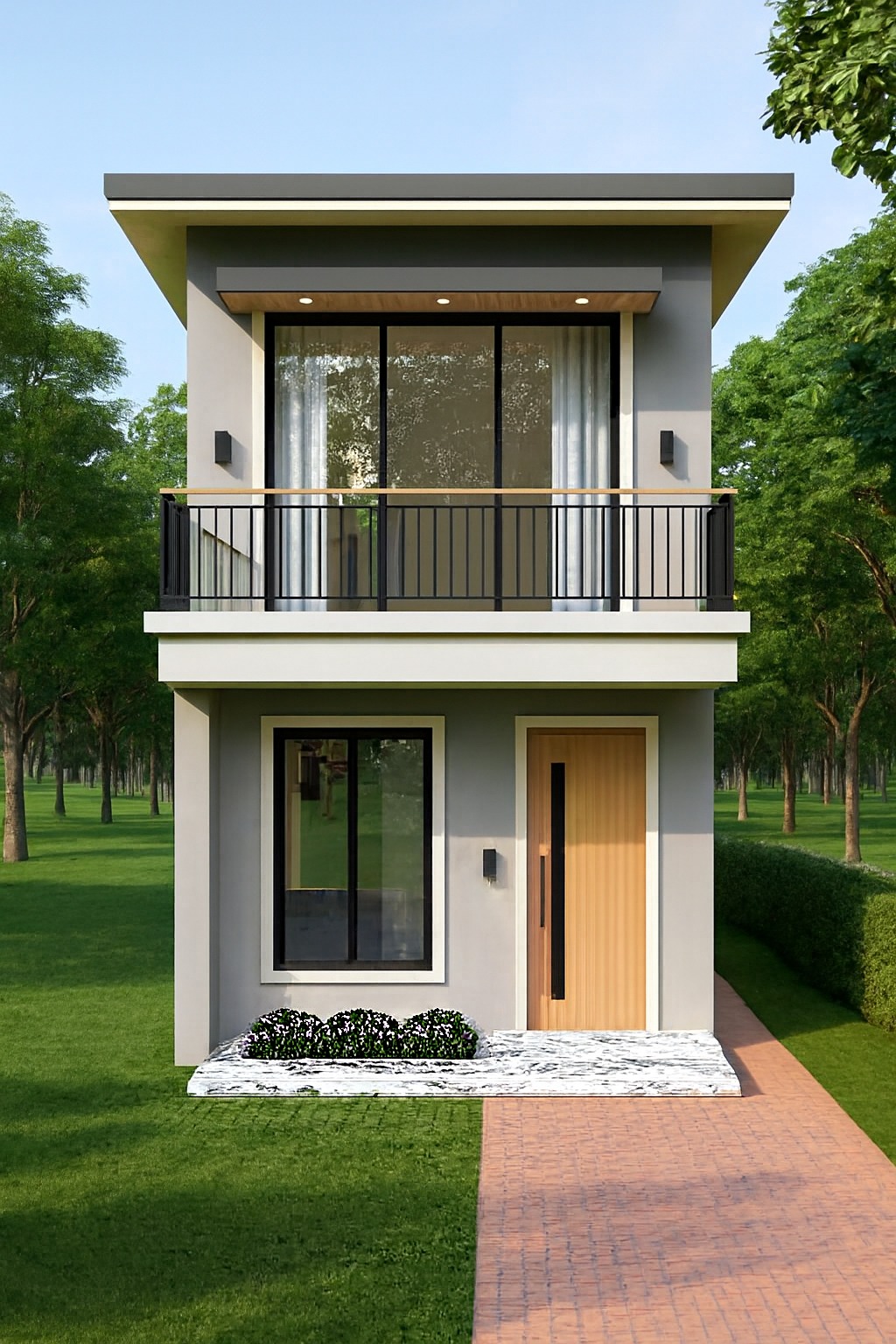 Image007 - Forest Retreat – 45° Front-Left Angle Nestled in a dense ...