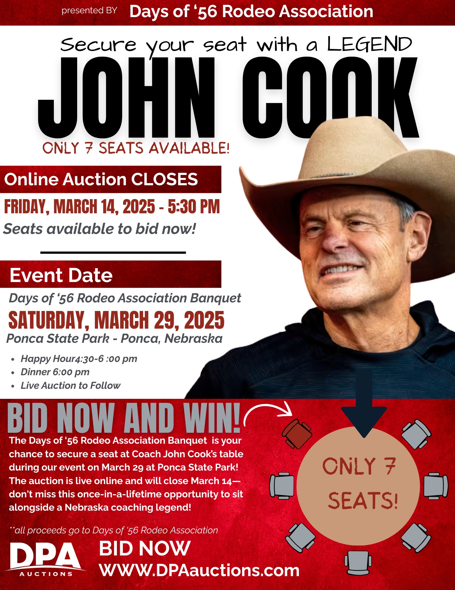 🚨 Auction Seats Available NOW! 🚨... - Days of '56 PRCA Rodeo | Facebook
