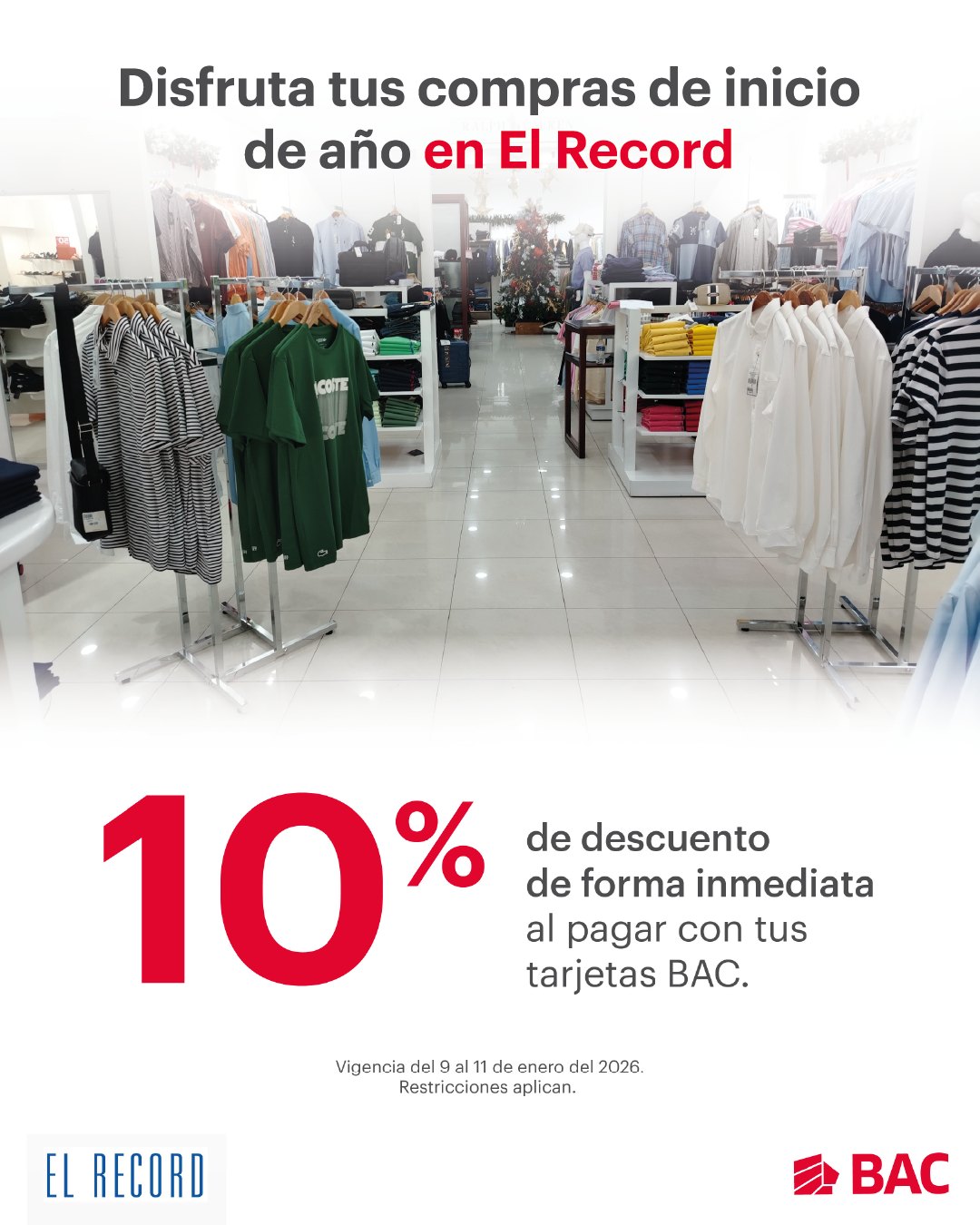BAC Credomatic - 🛍️💳 Recibe 10% de descuento inmediato al... | Facebook