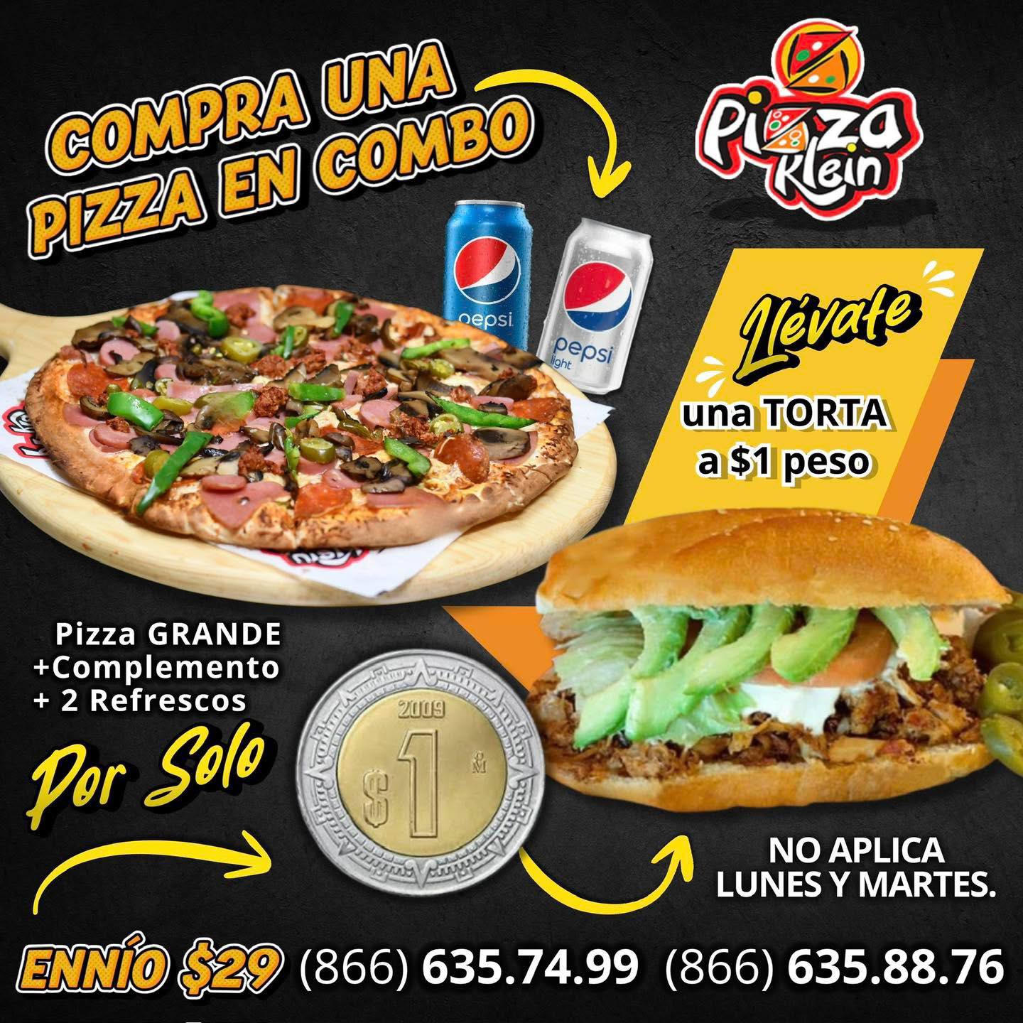 Pizza - 🔥COMBO FAMILAR 🔥 Por solo $1 peso más llévate una HAMBURGUESA ó ...