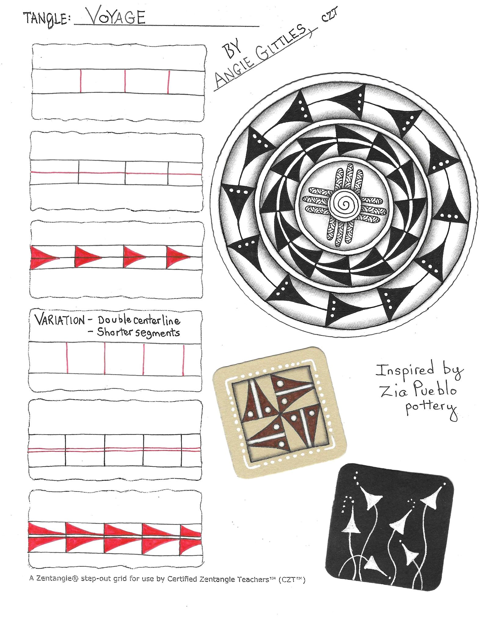 ZentAngie - Voyage is inspired by Zia Pueblo pottery, and this pattern ...
