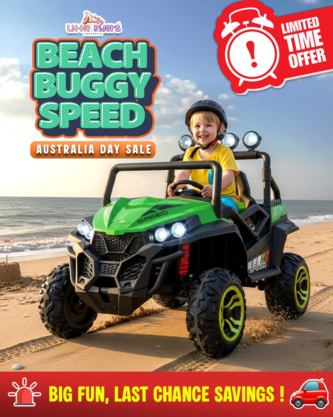 Little - Sun, speed, and smiles ☀️ The Beach Buggy Speed Ride-On is ...