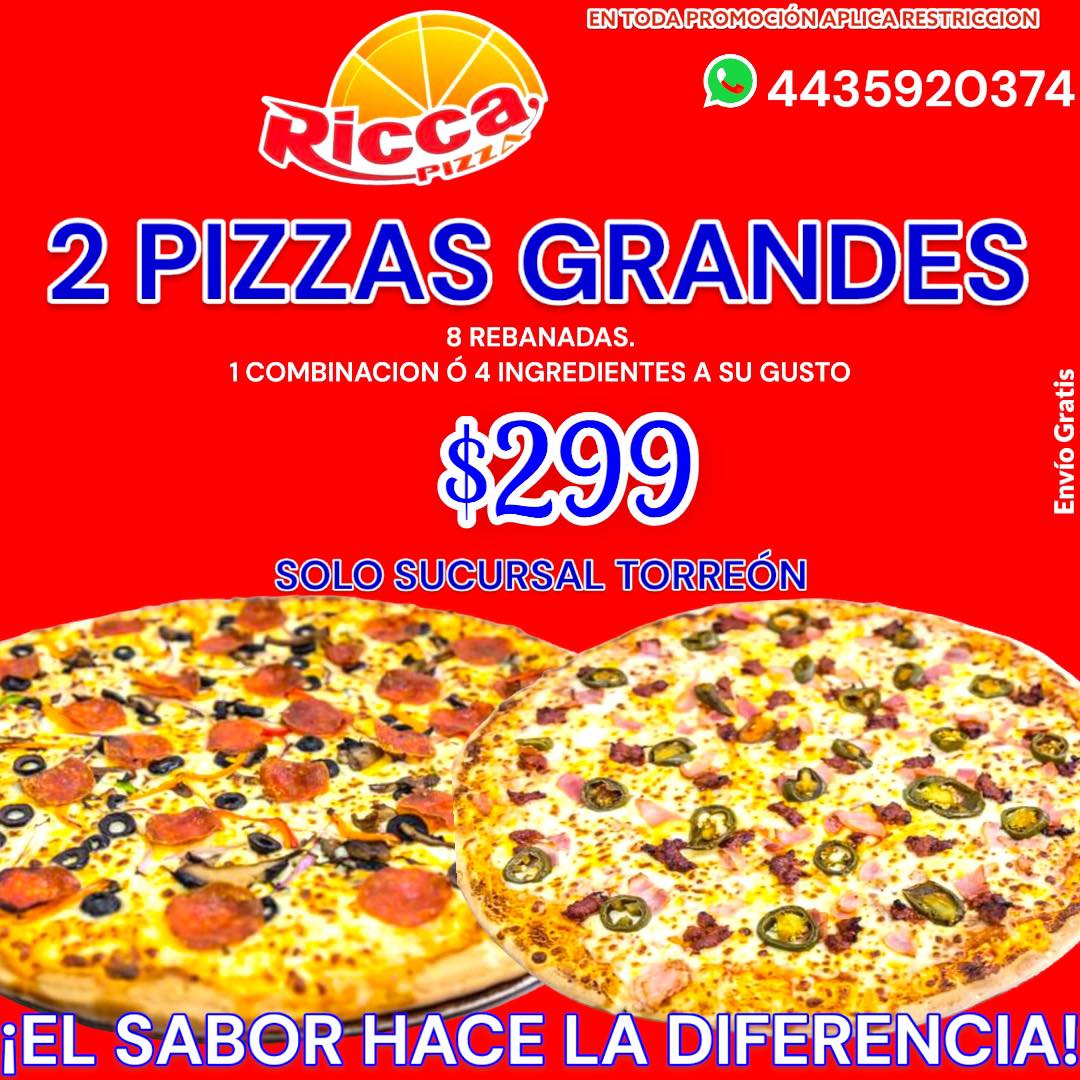 Ricca Pizza Torreón | Morelia