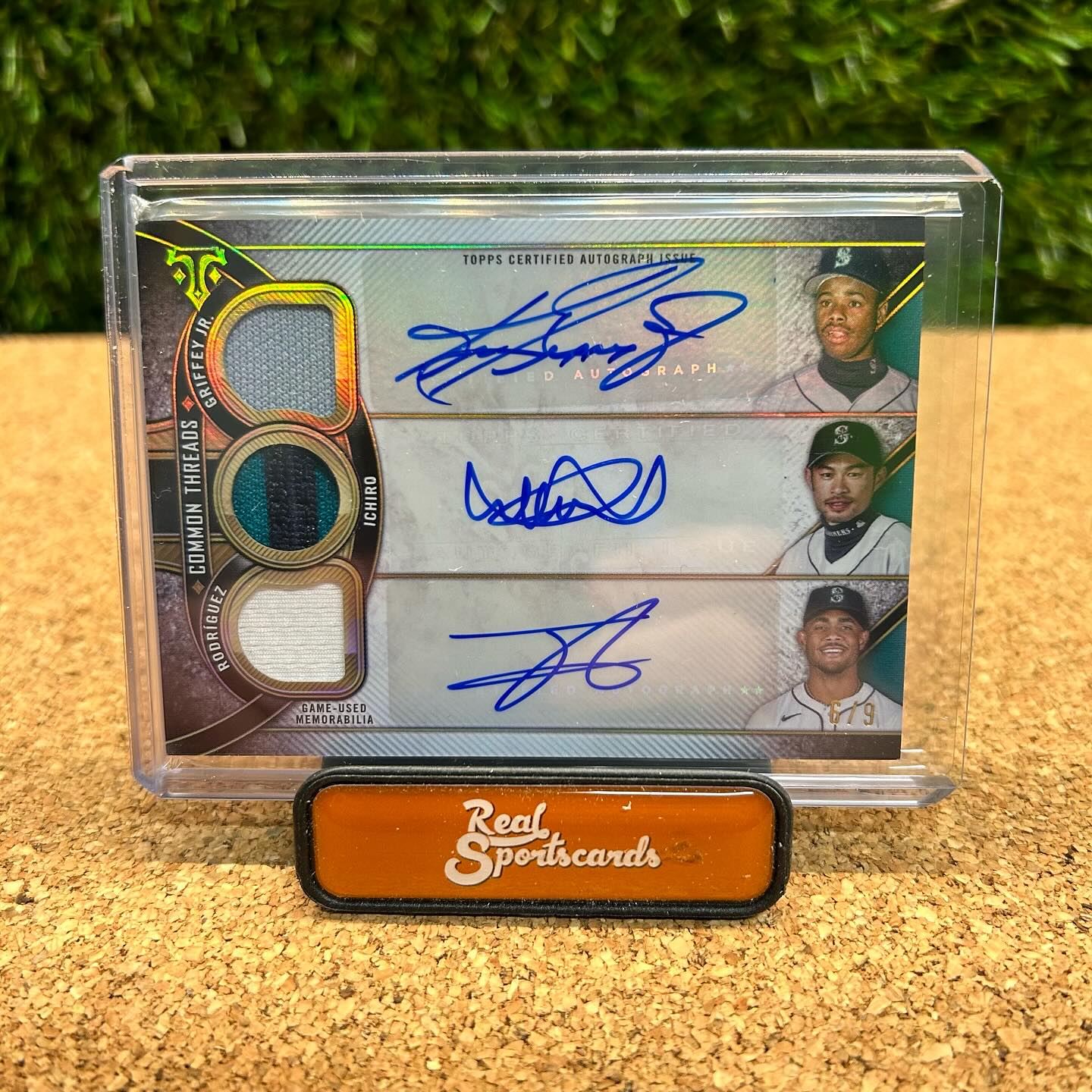 Trout, Griffey and Hank Aaron triple patch auto ??‍?