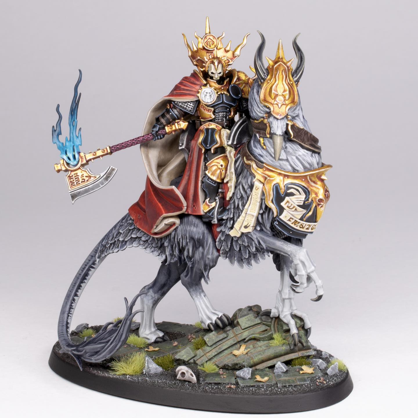 The Imposing Lord Vigilant On Gryph Stalker From The Skaventide Box We Had The Opportunity To Paint. We Opted To Match A Stormcast Scheme We Have Painted Previously In A Dark Gold