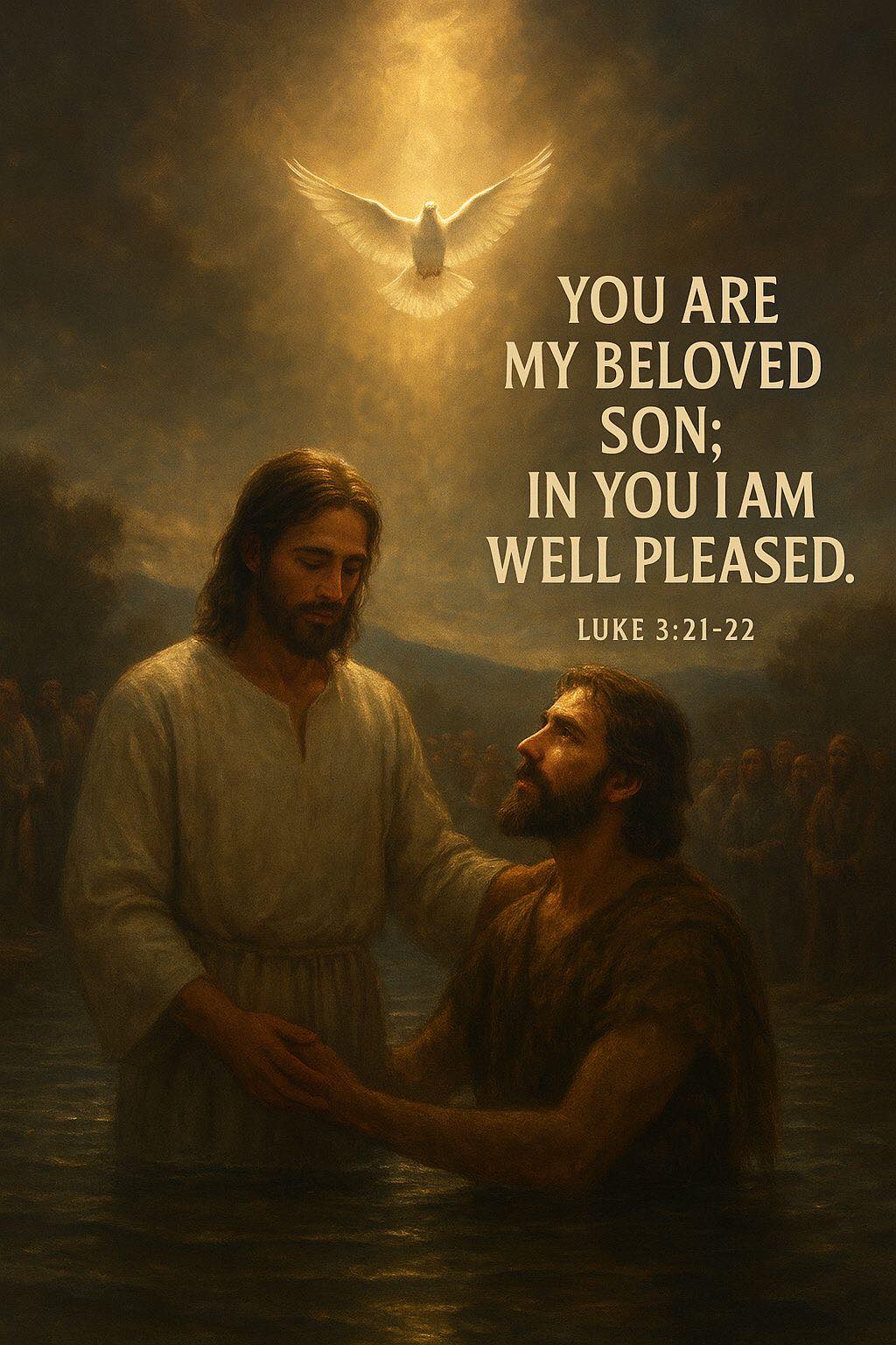 BIBLE - The Holy Spirit descended on Jesus like a dove, and the Father ...